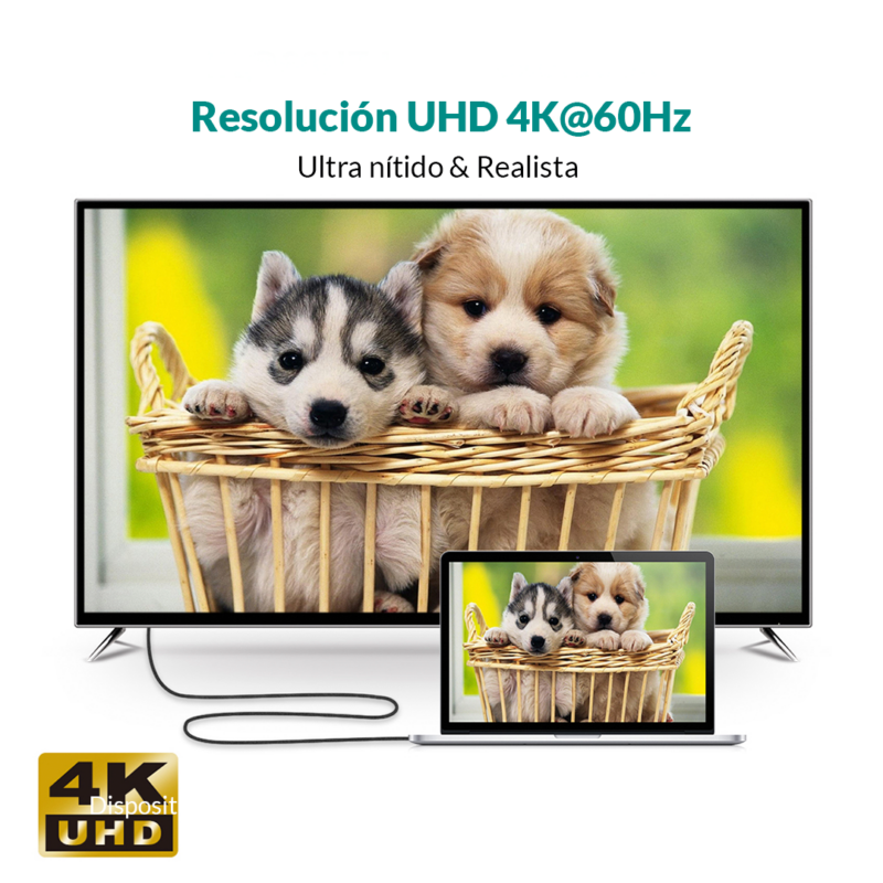 Cable USB C ("L") a HDMI 4K - Imagen 6