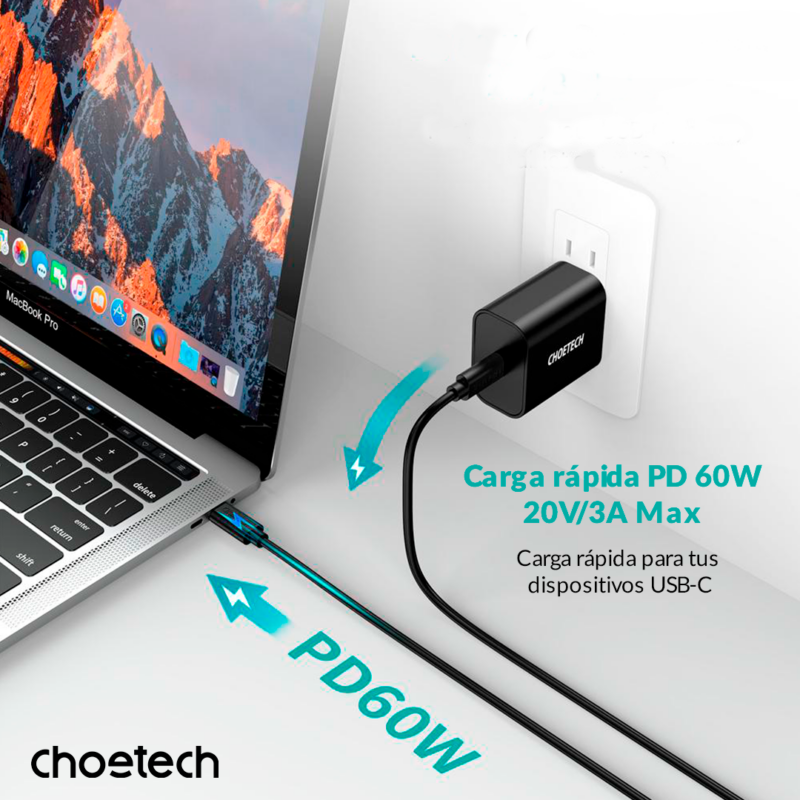1m USB - C to USB - C Cable Cargador - Imagen 4