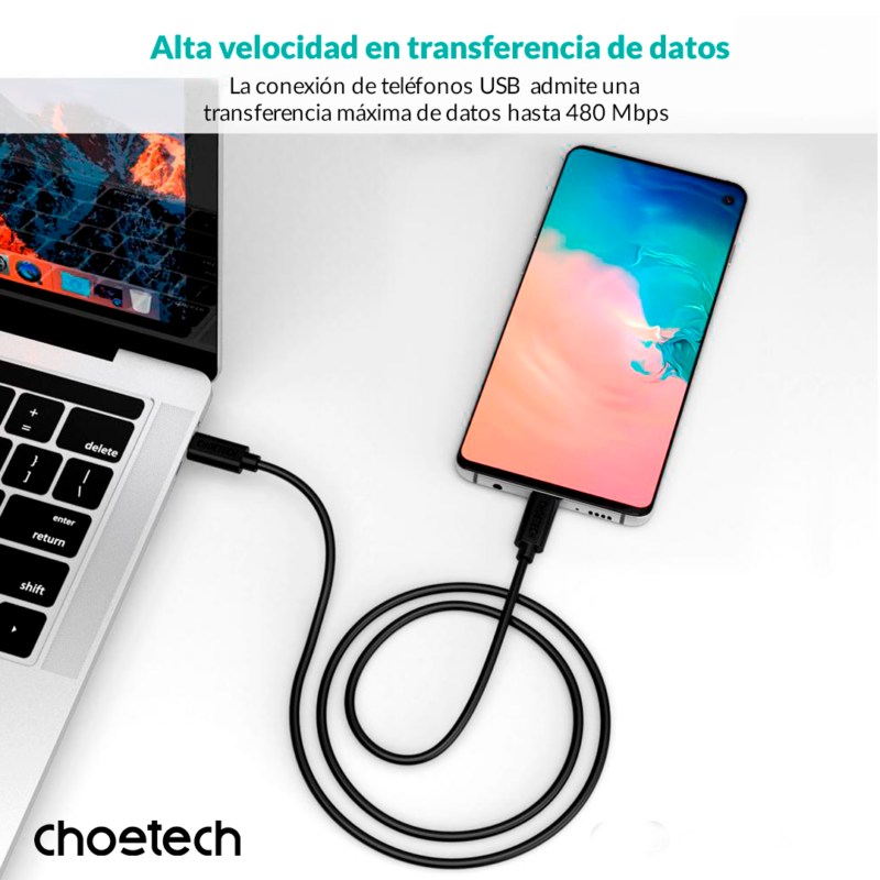 1m USB - C to USB - C Cable Cargador - Imagen 2