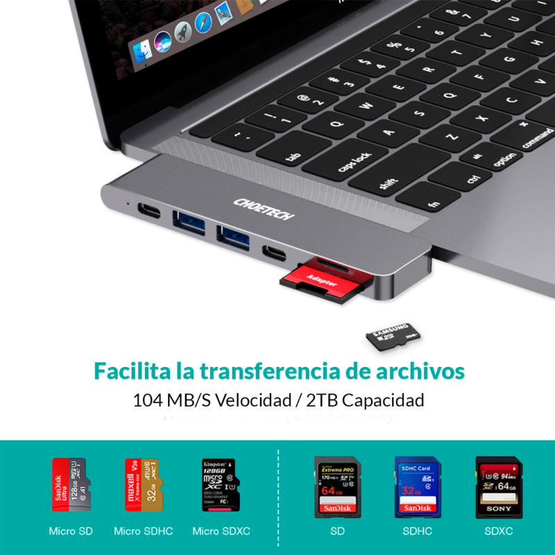 USB - C Multipuerto Adaptador 7 - in -2 - Imagen 6