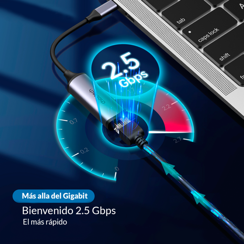 CHOETECH HUB Adaptador USB C a RJ45 Ethernet 2.5 GB - Imagen 4