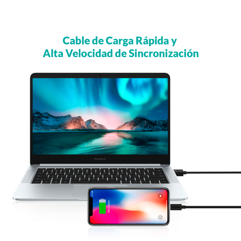 Cable Lightning USB A a Mfi 1.8m - Imagen 2