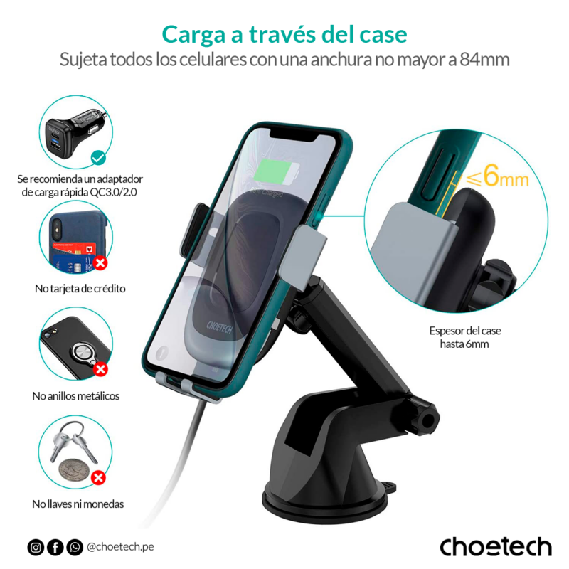 Cargador Inalámbrico de Auto 15W - Imagen 6