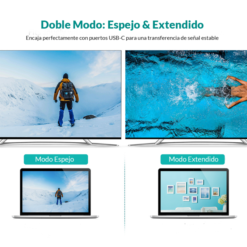 Cable USB C a HDMI de 3 m - Imagen 3