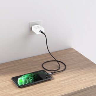 Pack Carga rápida: Adaptador + Cable USB C - Lightning 1.2 mts