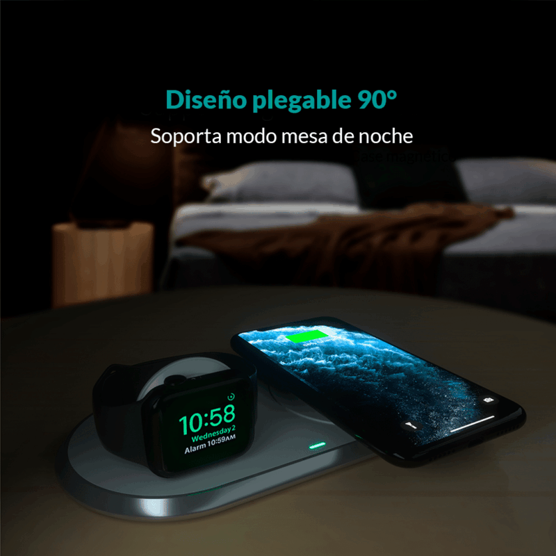Cargador Inalambrico 2 en 1 - Apple Watch & Apple Buds & Iphone 11 / 12 / 13 & 14 - Imagen 10