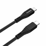 Detalle de los conectores USB-C del cable trenzado Choetech XCC-1008 de 100 W
