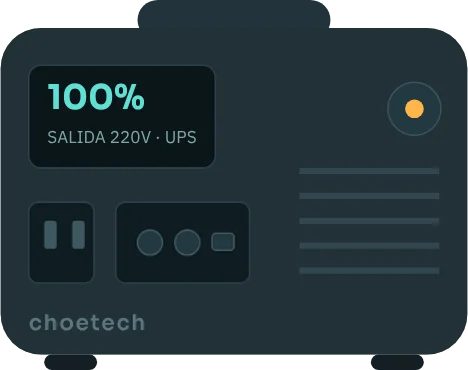 Ilustración referencial de una estación de energía portátil Choetech
