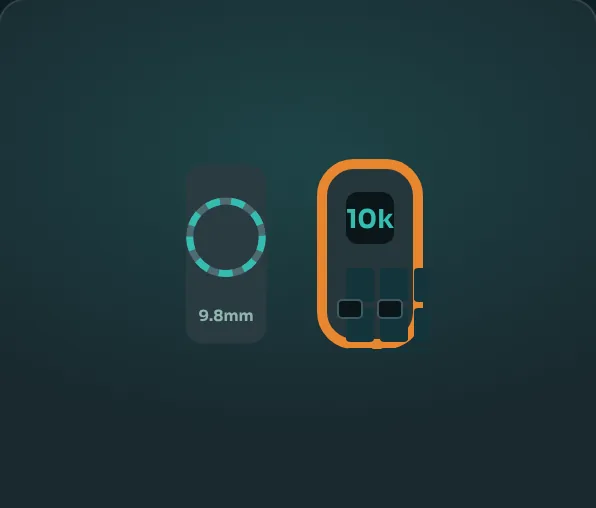 Ilustración referencial del Kit Emergencia Personal: power bank magnético B709 y power bank solar B659