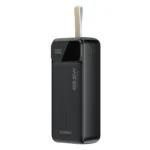 Power bank Choetech B730 de 30,000 mAh negro con pantalla LED de porcentaje y correa
