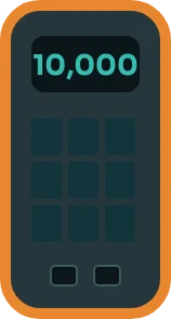 Ilustración referencial del power bank solar Choetech B659 de 10,000 mAh, color naranja